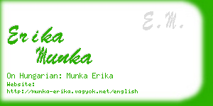 erika munka business card